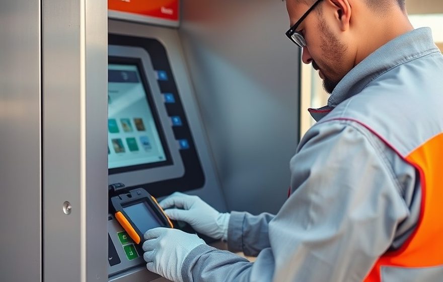 Terminal de autoservicio operativo en una sucursal